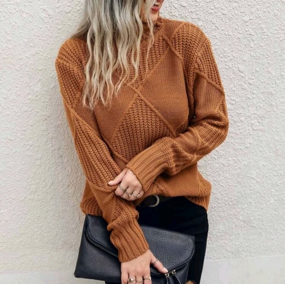 Sweaters - Knit Turtleneck Sweater